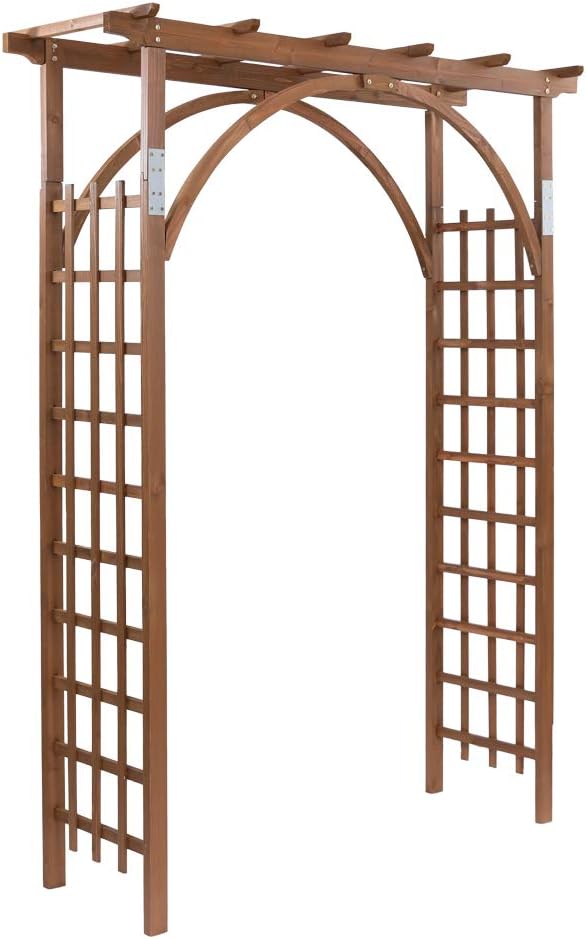 vingli 85in wooden arbor garden arch, wedding arch, main product view