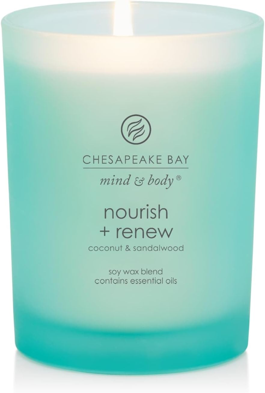 Chesapeake Bay Candle Mind & Body Medium Jar Candle Nourish + Renew (Coconut & Sandalwood)