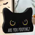 Black Cat Halloween Bathroom Decor Sign, Cute Halloween Black Cat Gifts | Are You Pooping Cat Decor Funny Black Cat Bathroom Decor Halloween Party Decoration Gift for Women Men