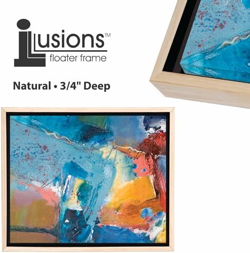 creative mark illusions floater frame for 3/4" deep, close-up detail