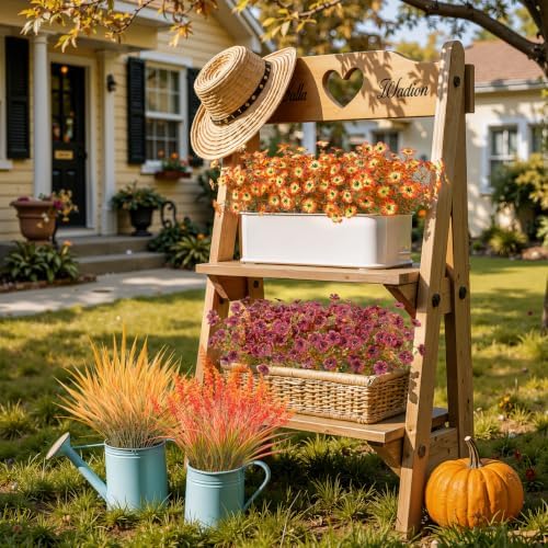 alupssuc 24pcs artificial fall flowers for outdoors decor on a desk or shelf
