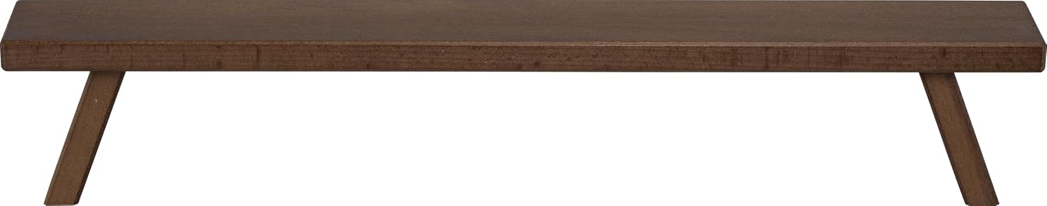 WEIGLA – Candle Arch Stand from the Ore Mountains | Brown | Erzgebirge Wooden Window Sill Riser | Decorative Beechwood Base for Christmas Candle Arches | Podium for Light Arch | 45 x 7.5 x 11 cm
