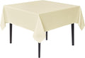 sancua Square Tablecloths 54x54 Inch - Beige Fabric Table Cloth for Square or Round Tables, Washable Polyester Table Cover for Dinner, Holiday Party, Decorative Display Tables
