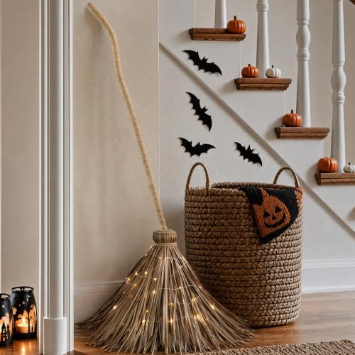 halloween decorations – 4.5ft light up witch broom, main product view