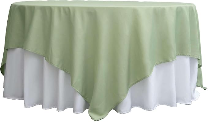 Efavormart 90" Sage Green Wholesale Linens Polyester Square Linen Tablecloth for Kitchen Dining Catering Wedding Birthday Party Events