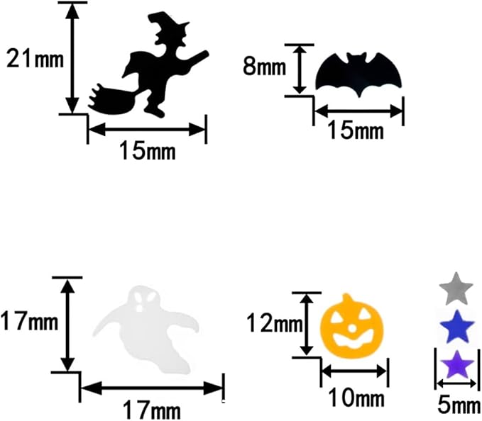 Halloween Party Table Scatter Glitter Foil Confetti - Pumpkin, Witch, Bat Metallic Sequins Plastic Sprinkles for Baby Shower Decoration, 60g