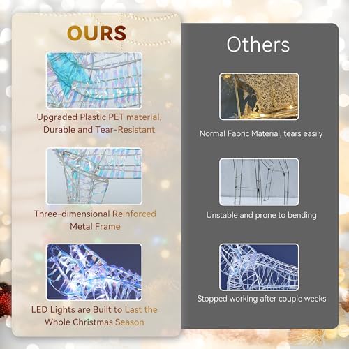 3d large christmas deer outdoor decorations with timer&remote, package contents