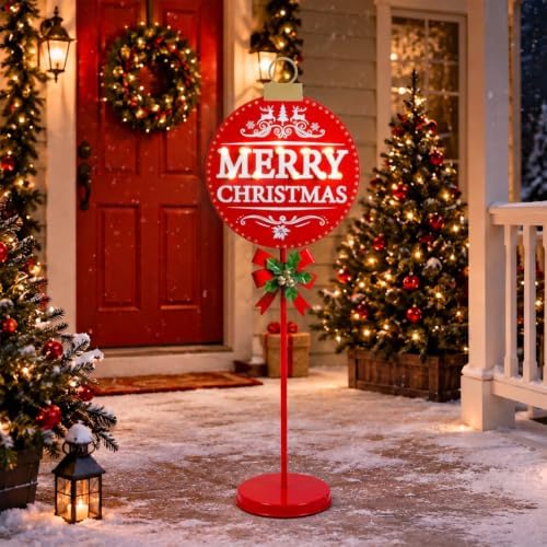 christmas signs with led lights,battery operated metal outdoor on a desk or shelf