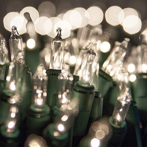 Holiday Joy - 300 Count Warm White Christmas Lights Outdoor, 64FT Length Per Set Incandescent Christmas Lights Indoor, Corded Tree String Lights for Xmas Decorations (Green Wire)