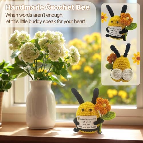 Coworker Leaving Gift Box, Retirement Gift for Women Men, with 100p Photo Album & Crochet Bee, Farewell Going Away Goodbye Gift Box for Leaving Colleague Neighbors Nurses Friends