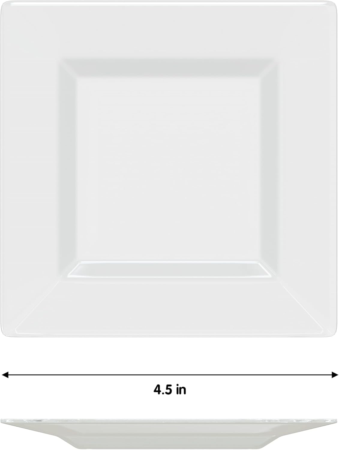 Exquisite Mini Disposable Appetizer Plates - 100 Pack 4.5" x 4.5" C...