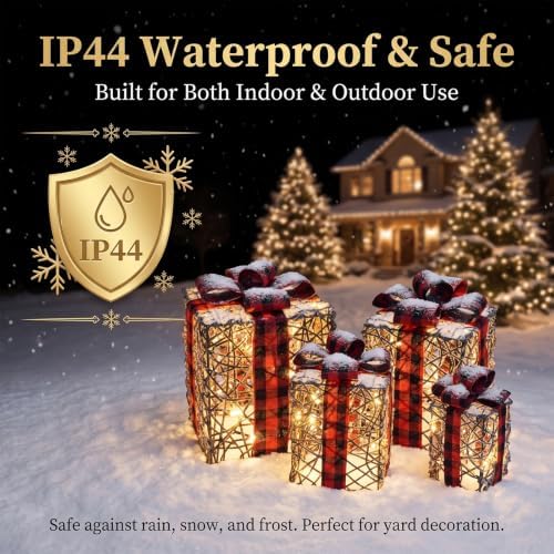 lighted box decorations outdoor – plug-in 40 led on a desk or shelf