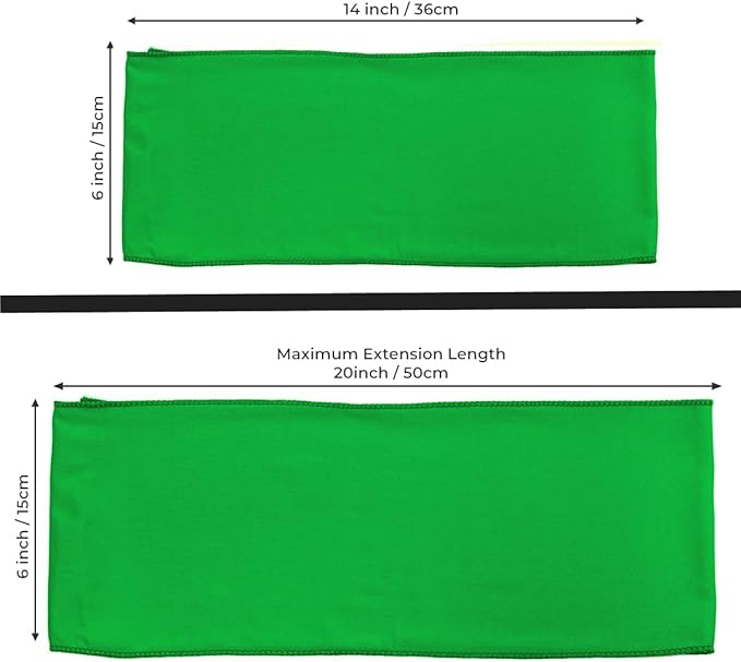 MDS Pack of 10 Spandex Chair Sashes Bows Elastic Stretch Dining Chair Bands Ties Without Slider Buckle Universal fits for Wedding Baby Shower Birthday Party Banquet Event Decoration - Light Green