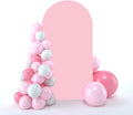 bricia Wedding Arch Backdrop Stand Cover, 7.2FT Double Sided Stretchy Arch Cover Fitted Wedding Birthday Party Banquet Decoration (Pink 86.4''Lx48''W)