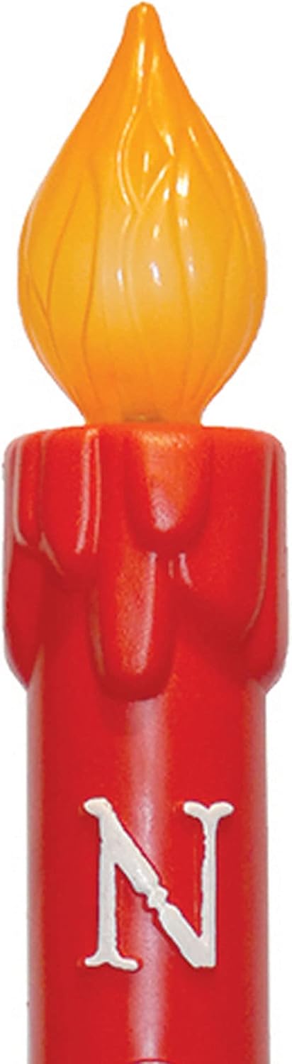 Union Products Blow Molded 39 Inches Plastic Realistic Lighted Noel Illuminated Candle with Electric Cord and Light Included, Red