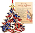 250 Anniversary USA Ornament, 1776-2026 2D Acrylic 250th Merchandise, USA America Anniversary Christmas Ornament, Fourth of July Decorations, Patriotic Decor, American Birthday Gifts