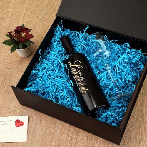Black Gift Box Large 13.5x11.8x4.7 Inches, Black Gift Boxes for Presents with Magnetic Closure Lid, Luxury Gift Box Rectangle Collapsible Boxes for Gift Packaging