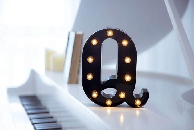 Foaky Black LED Marquee Number Lights Sign Light Up Marquee Number Lights Sign for Night Light Wedding Birthday Party Battery Powered Christmas Lamp Home Bar Decoration