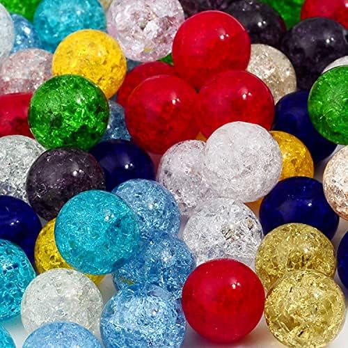 rubyca assorted mixed round druk crackle czech crystal shown in use