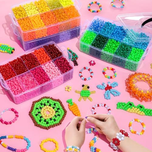 simetufy 10000pcs pony beads bulk, 40 colors for, package contents
