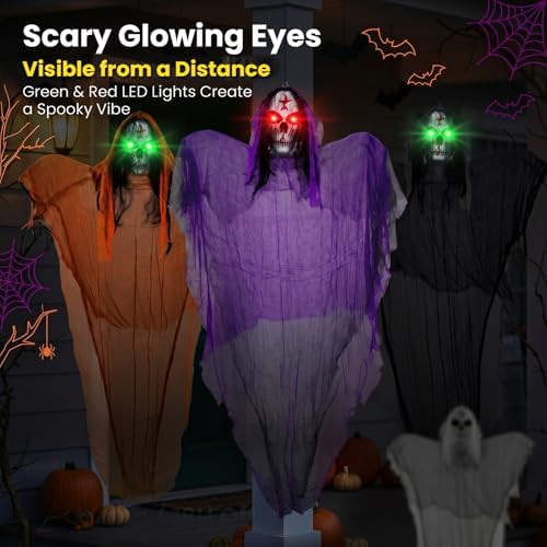 3 packs halloween decorations outdoor - bclgshine lighted, side view