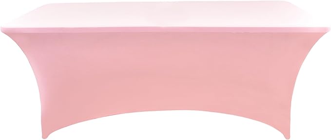 10-Pack 6ft Spandex Table Covers for Rectangle Standard Folding Tables - Wrinkle Resistant Stretch Tablecloths - Ultimate Fitted Table Protector for Parties, Banquet, Wedding