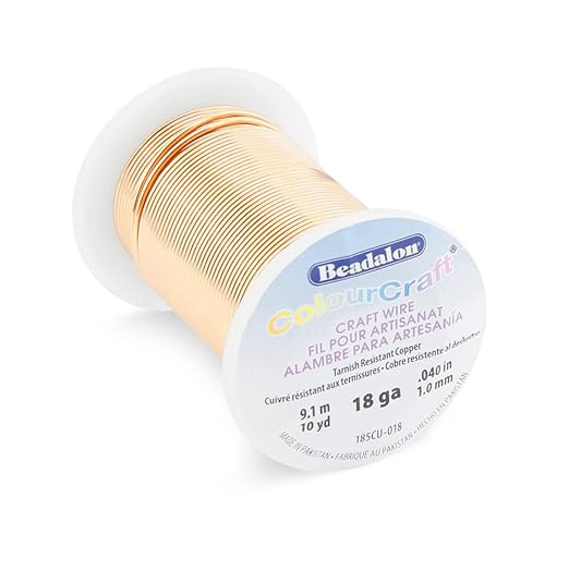Beadalon ColourCraft Wire, 18 Gauge, Copper Color, 10 yd Spool