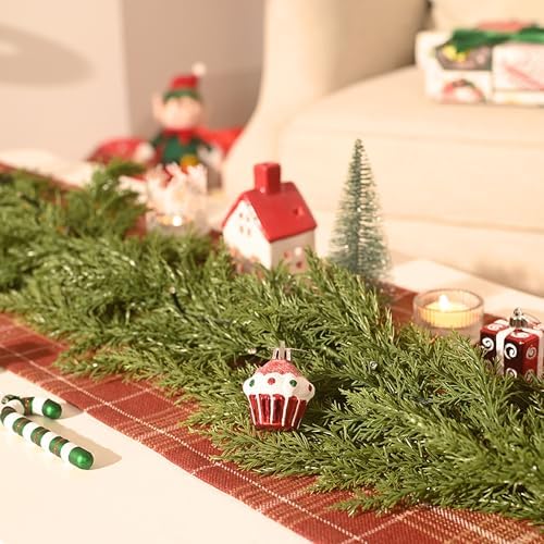 valery madelyn 6ft artificial norfolk pine christmas garland shown in use