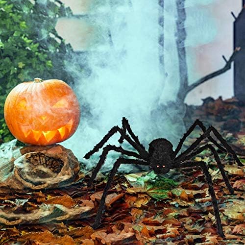 halloween decorations outdoor large spiders: 6 pack spiders, close-up detail