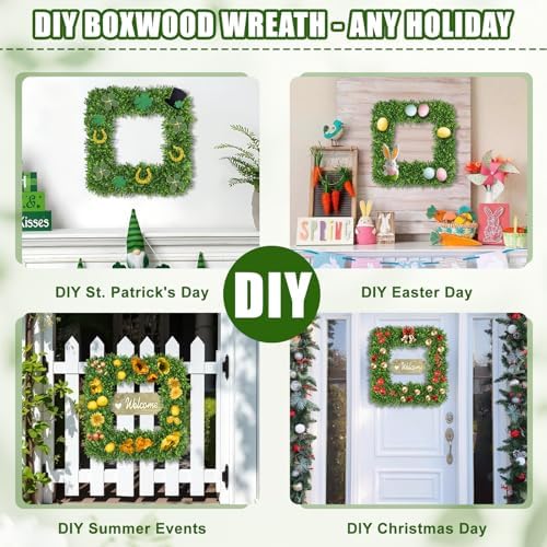 artgar 20 inch realistic boxwood wreath, spring wreaths on a desk or shelf