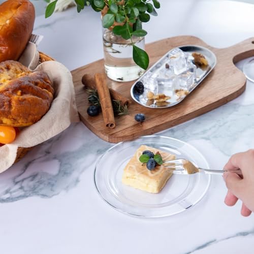 dayammi 240pcs silver dessert plates set includes 120, front angle view