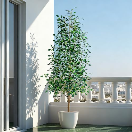 bailikang 6ft artificial ficus trees indoor faux trees showing dimensions