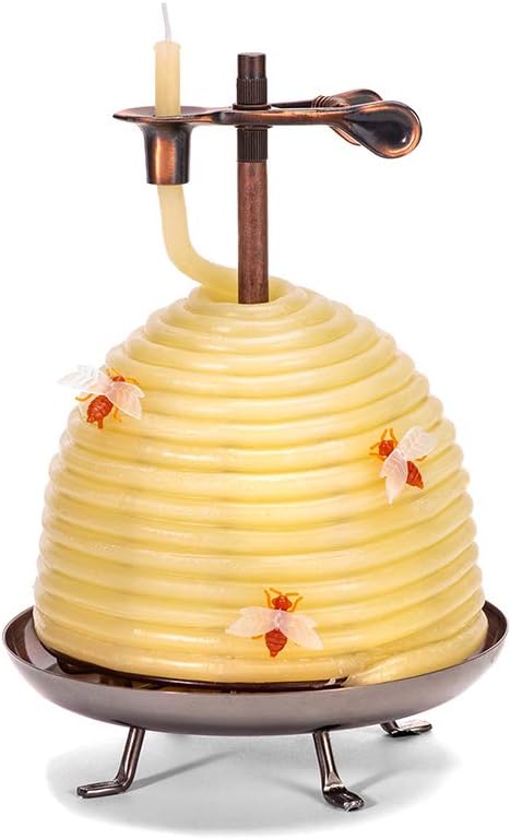 Candle by the Hour 70-Hour Beehive Candle, Eco-friendly Natural Beeswax with Cotton Wick