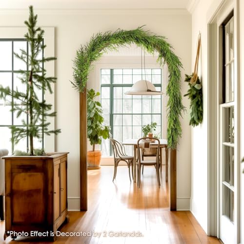 wbhome 2 pcs 9ft real touch norfolk pine on a desk or shelf
