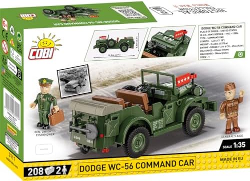 cobi historical collection wwii dodge wc-56 command car, view 10