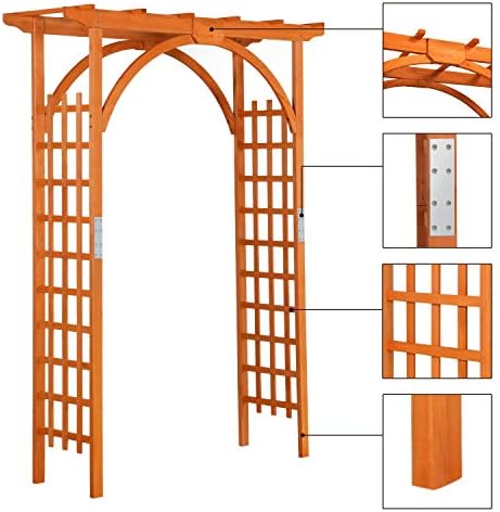 yaheetech 85in wooden garden arch arbor trellis for, package contents