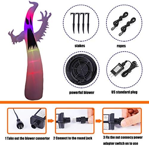 seasonblow 12ft halloween inflatable terrible ghost outdoor decoration, package contents