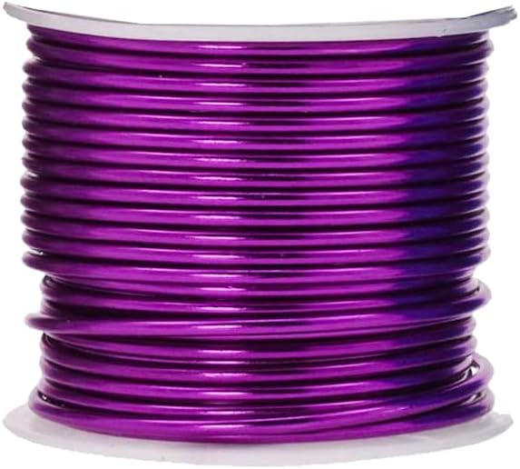 Mandala Crafts 12 Gauge Anodized Aluminum Craft Wire for Jewelry Making - 276 FT Colored Flexible Silver Lavender Purple Pink Ice Blue Turquoise Wire - Bendable for Bonsai Armature Crafting Sculpting