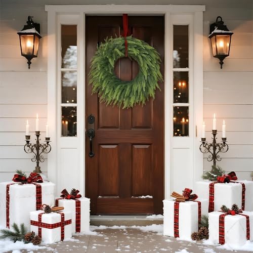 26" lifelike artificial christmas norfolk pine wreath for, view 9