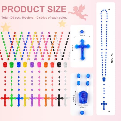 zyflsq bulk plastic rosary beads catholic 100 pack shown in use