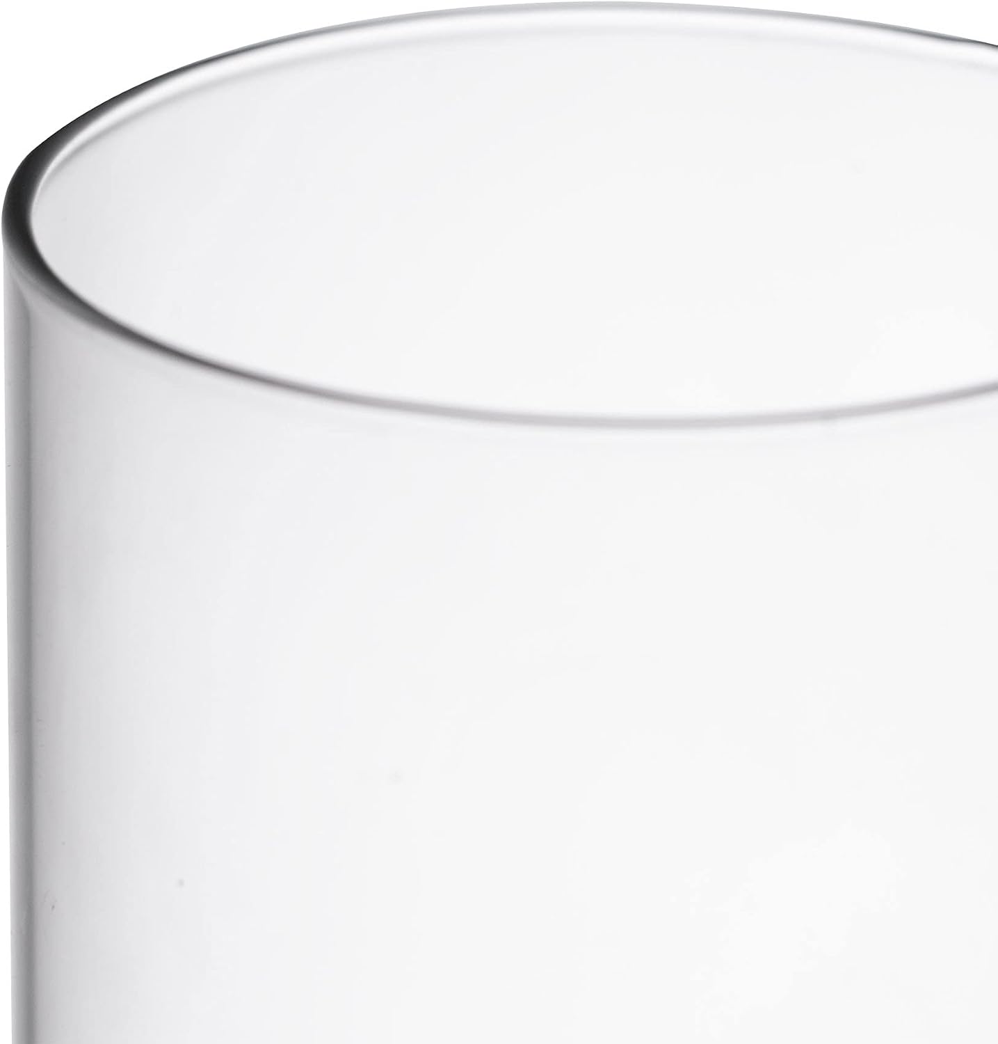 CYS Excel Glass Hurricane Candle Holder – 3" Diameter x 6" Height | Open-Ended Bottomless Cylinder Sleeve, Clear Glass Chimney Tube Cover, 1 Piece