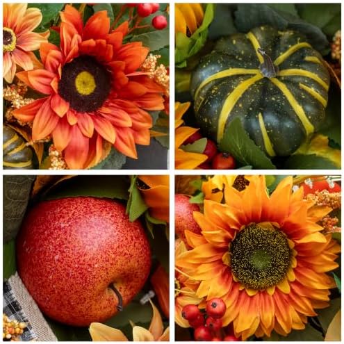 fall wreaths for front door 24 inch outside, main product view