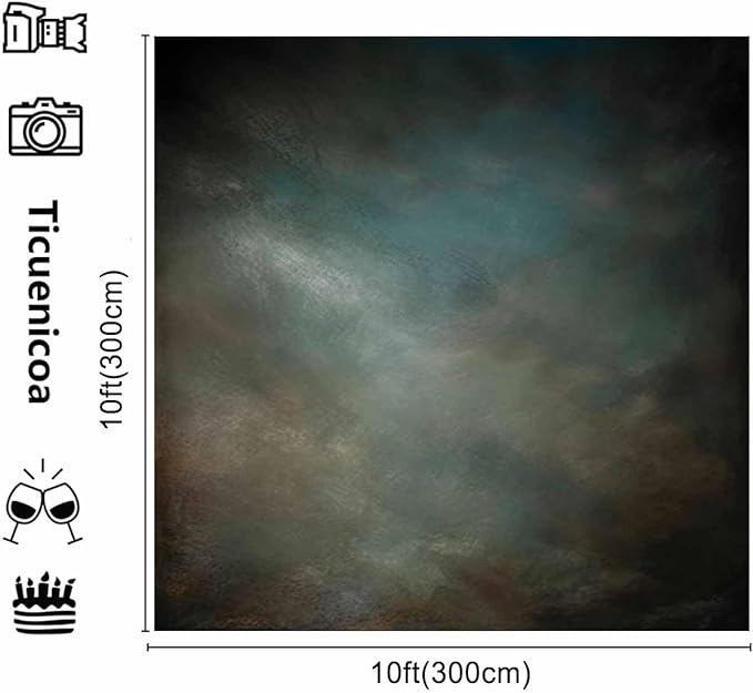 10x10ftAqua Backdrops Portrait Backdrops for Photography Mottled Photo Background
