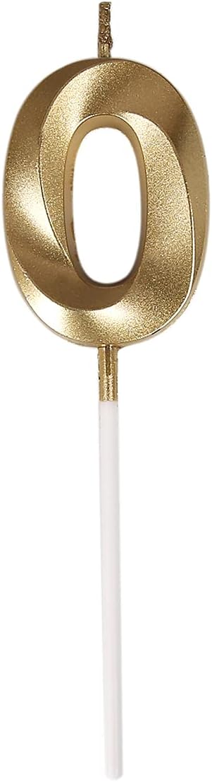 60th Birthday Candles,Gold Number 60 Cake Topper for Birthday Decorations Party Decoration