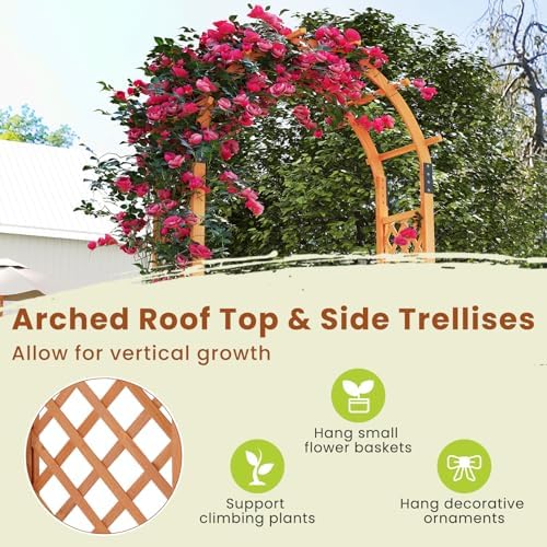 moccha 7.7 ft garden arbor, 93" wood arbor, package contents