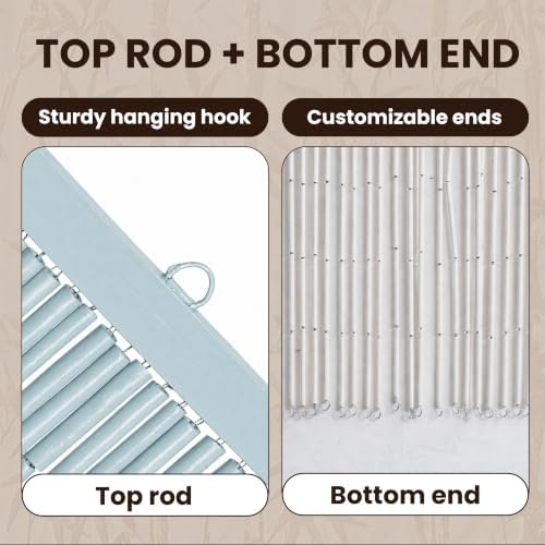 rainforest beaded bamboo curtain for doorway 35.4" x, package contents