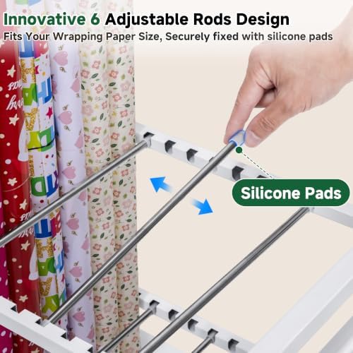 aquzee wrapping paper storage organizer, blueprint holder, 6, side view