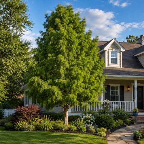 bald cypress | 3 live trees | taxodium shown in use