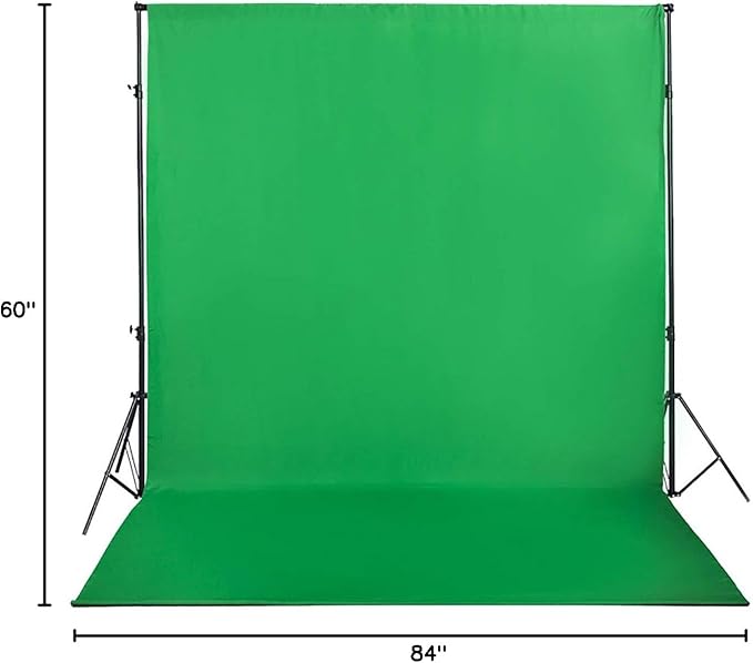 Green Screen Backdrop 5x7ft Photo Backdrop Chromakey Muslin Portrait Green Backdrop for PS Keying/Video Creation/Studio Portrait Shoots