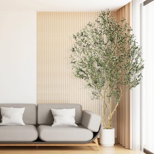 realead large artificial olive tree 8ft with thick, package contents
